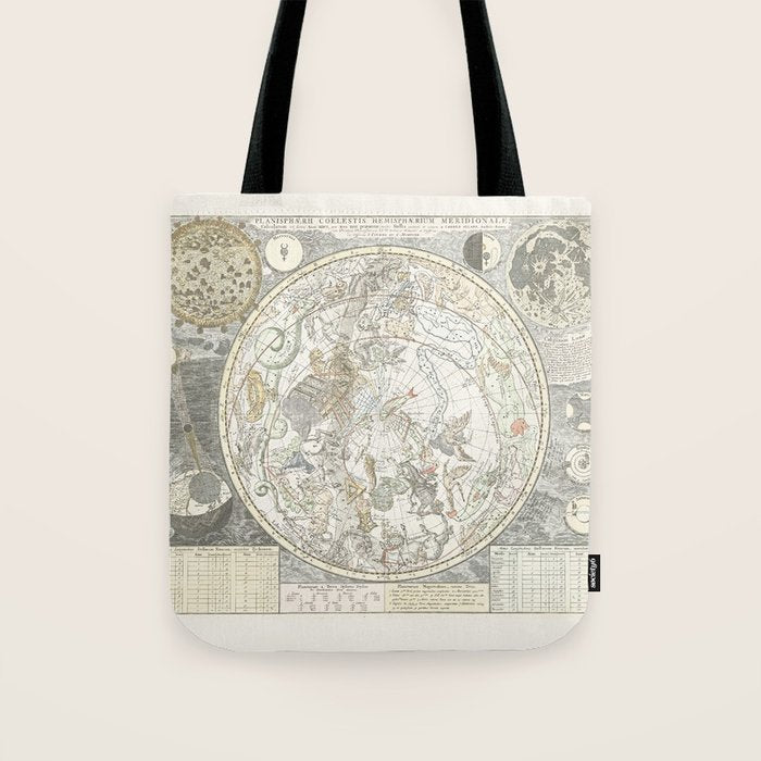 Star map of the Southern Starry Sky Tote Bag Gallery Image 1