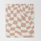 Checkers coral summer beach Throw Blanket Gallery Image 2
