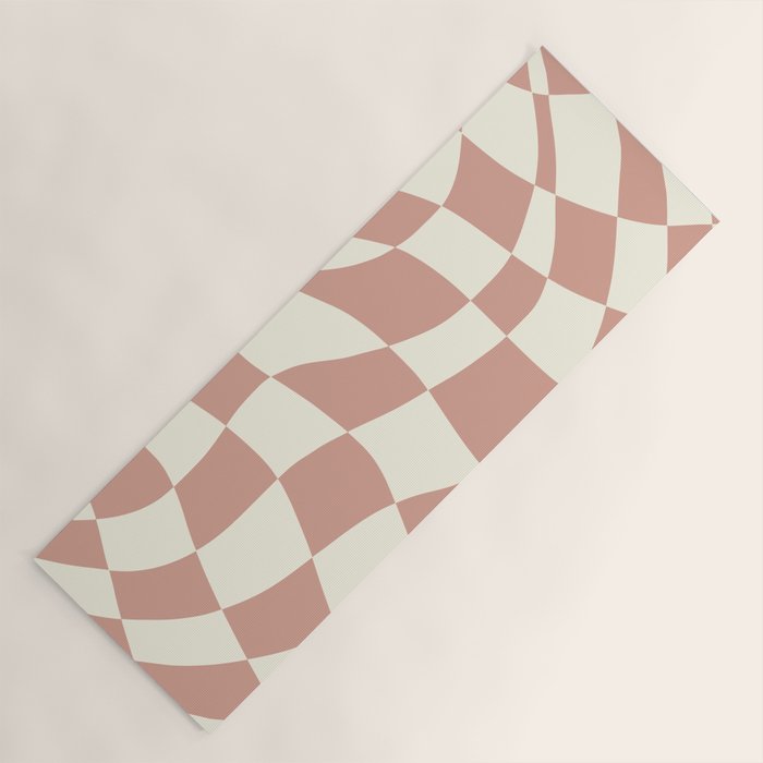 Checkers coral summer beach Yoga Mat Gallery Image 1