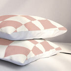 Checkers coral summer beach Pillow Sham Gallery Image 3