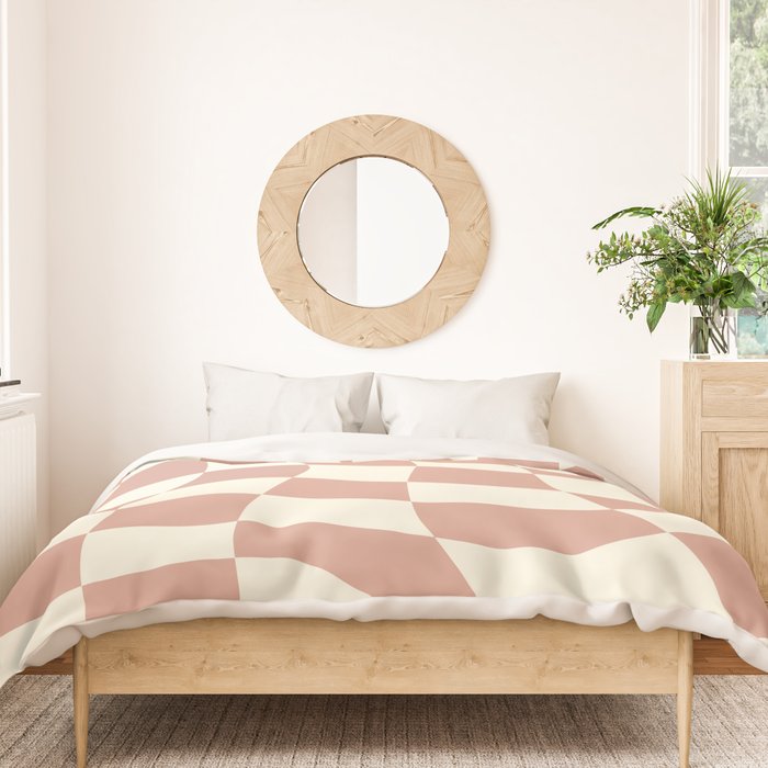 Checkers coral summer beach Duvet Cover Gallery Image 3
