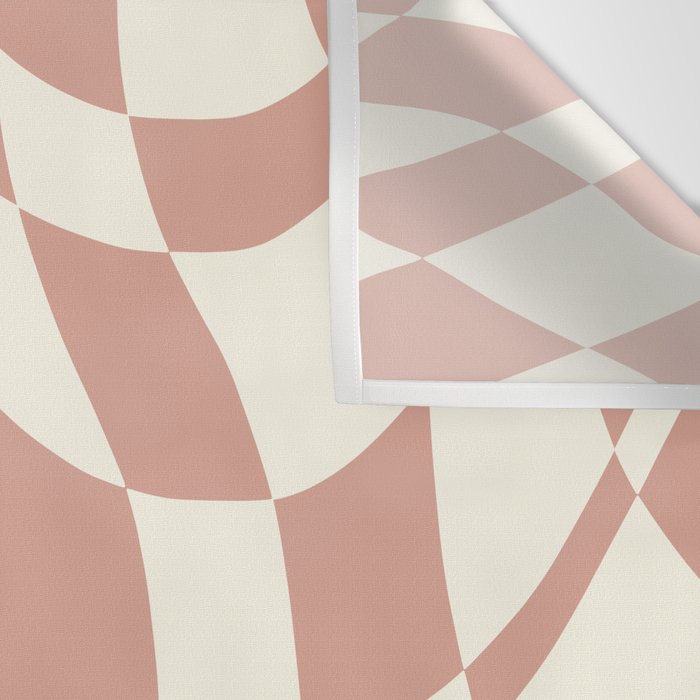 Checkers coral summer beach Wall Tapestry Gallery Image 3