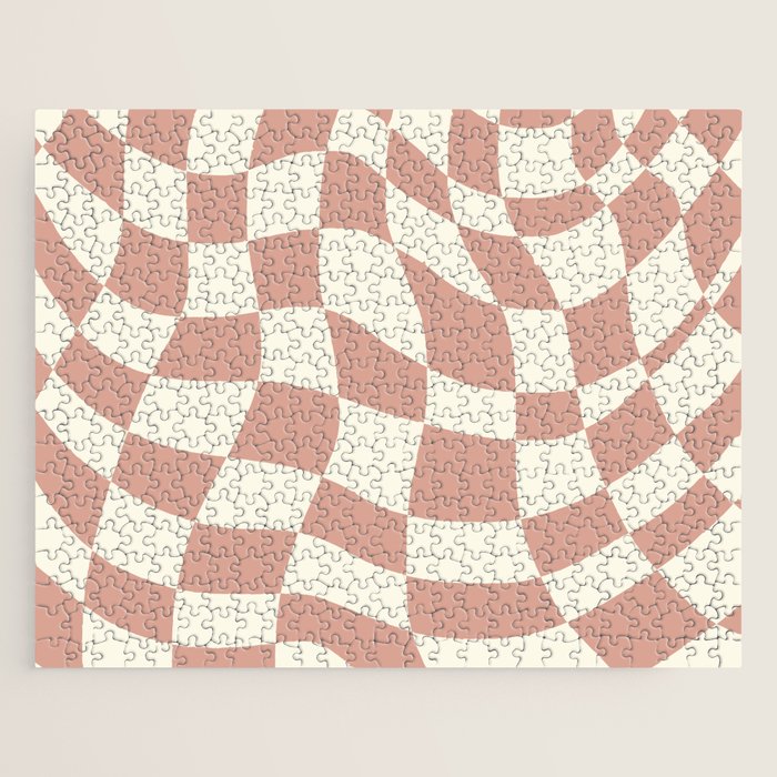 Checkers coral summer beach Jigsaw Puzzle Gallery Image 1