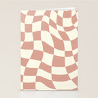Checkers coral summer beach Stationery Card Gallery Image 2