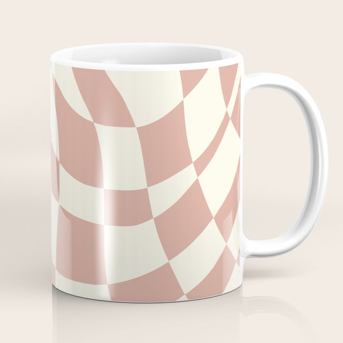 Checkers coral summer beach Coffee Mug Gallery Image 1