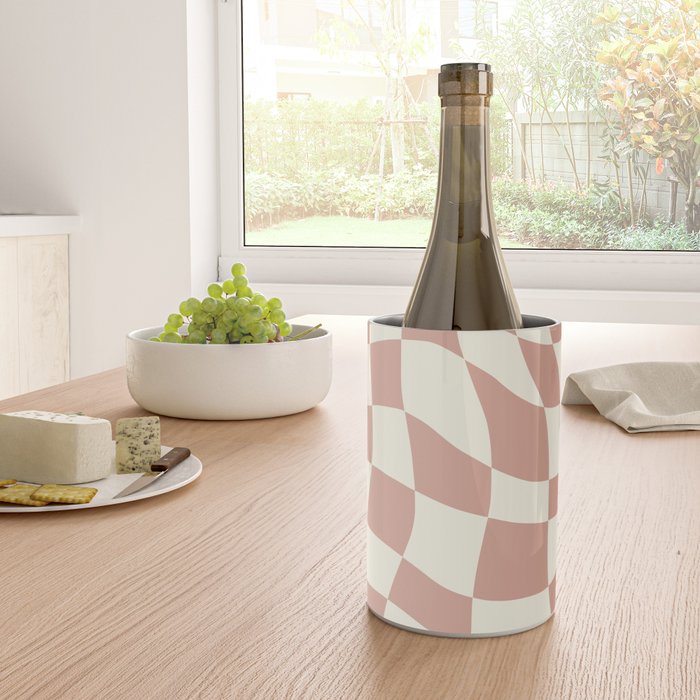 Checkers coral summer beach Wine Chiller Gallery Image 4