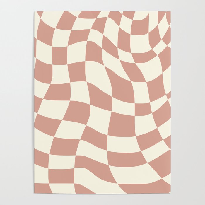 Checkers coral summer beach Poster Gallery Image 4