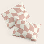 Checkers coral summer beach Pillow Sham Gallery Image 3