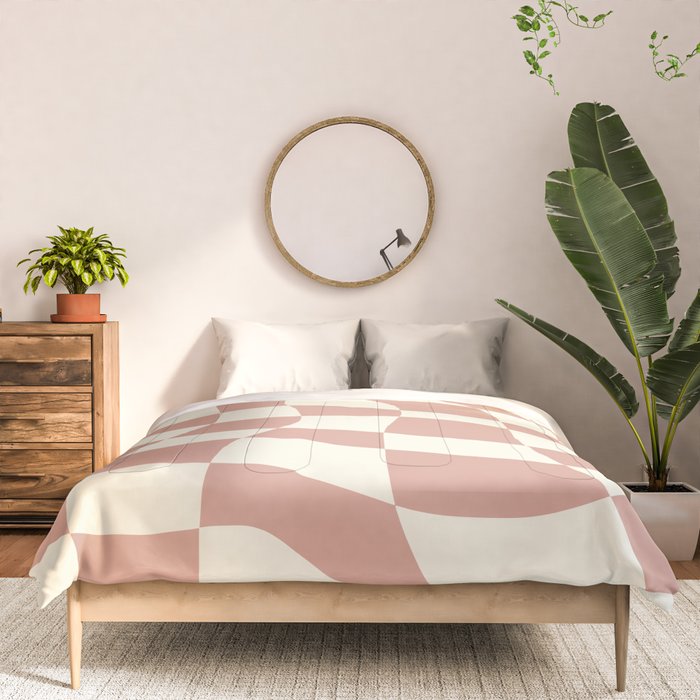 Checkers coral summer beach Comforter Gallery Image 3