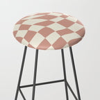 Checkers coral summer beach Stool Gallery Image 2