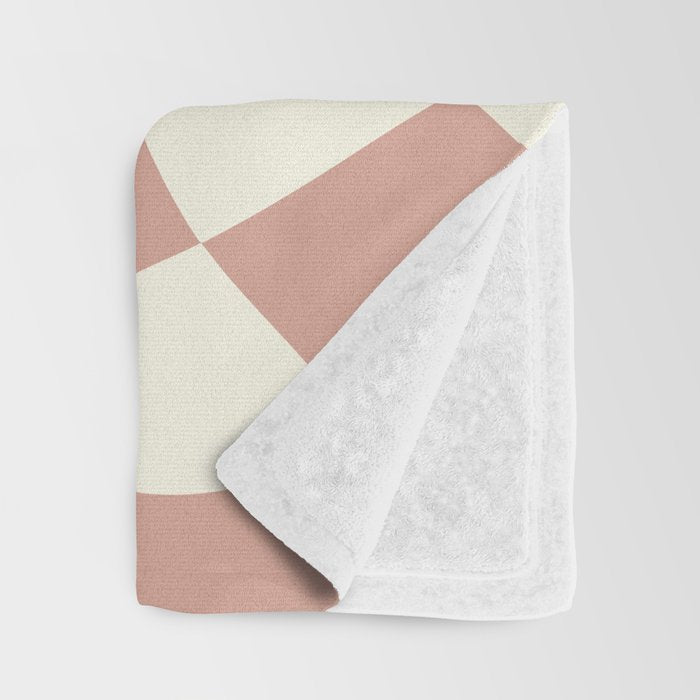 Checkers coral summer beach Throw Blanket Gallery Image 3