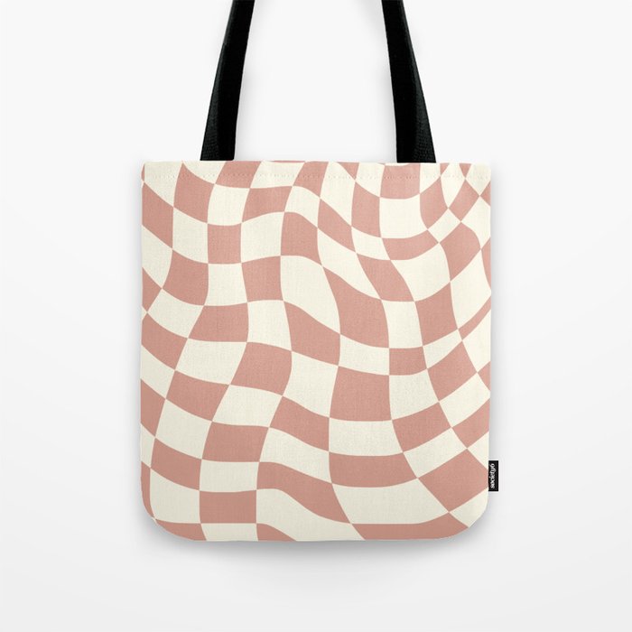 Checkers coral summer beach Tote Bag Gallery Image 1