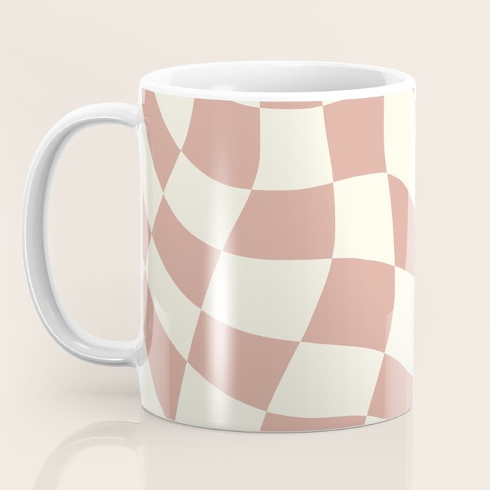 Checkers coral summer beach Coffee Mug Gallery Image 3