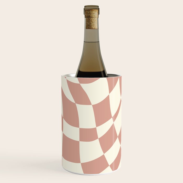 Checkers coral summer beach Wine Chiller Gallery Image 3