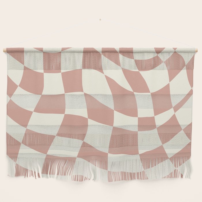 Checkers coral summer beach Wall Hanging Gallery Image 1