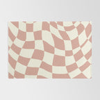 Checkers coral summer beach Rug Gallery Image 2