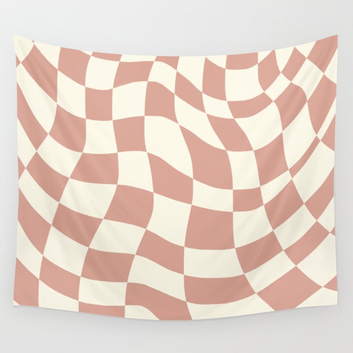 Checkers coral summer beach Wall Tapestry Gallery Image 4