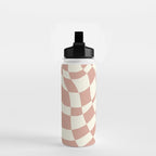Checkers coral summer beach Water Bottle Gallery Image 2