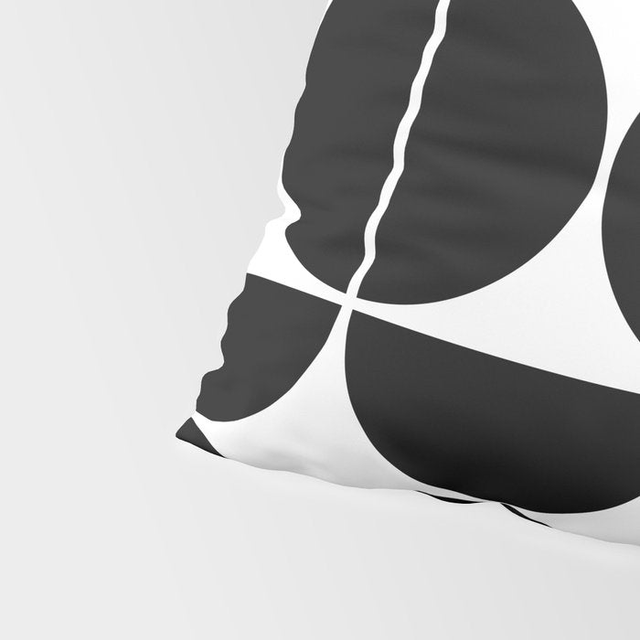 Mid Century Modern Geometric 04 Black Pillow Sham Gallery Image 4