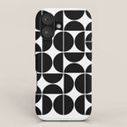 Mid Century Modern Geometric 04 Black iPhone Case Gallery Image 1