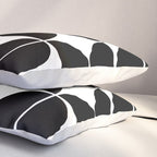 Mid Century Modern Geometric 04 Black Pillow Sham Gallery Image 3
