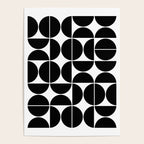 Mid Century Modern Geometric 04 Black Poster Gallery Image 4