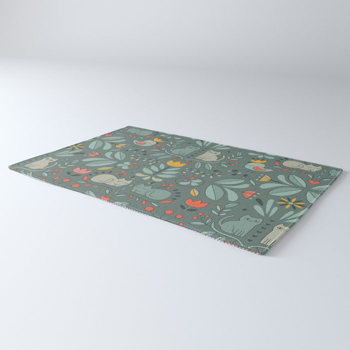 Swedish Folk Cats Rug Gallery Image 3