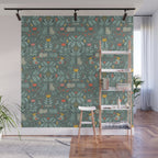 Swedish Folk Cats Wall Mural Gallery Image 1