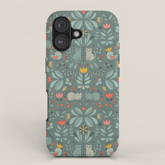 Swedish Folk Cats iPhone Case Gallery Image 1