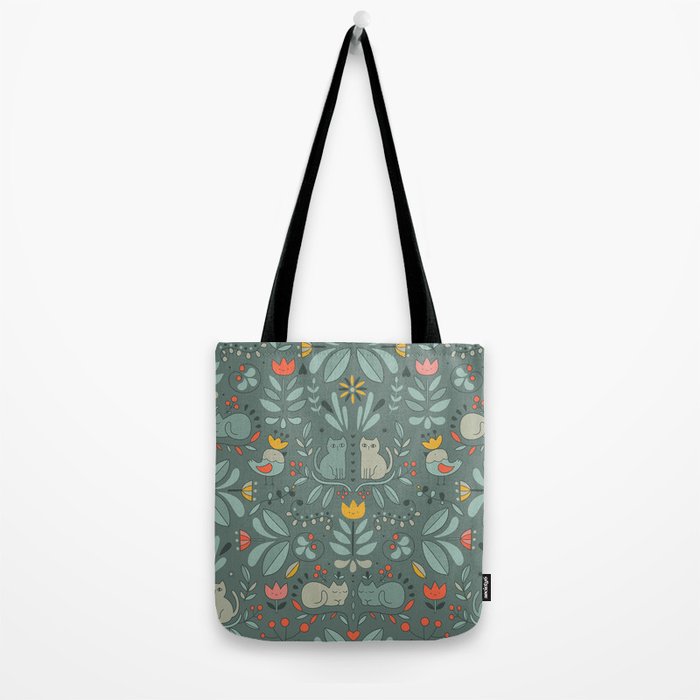 Swedish Folk Cats Tote Bag Gallery Image 2