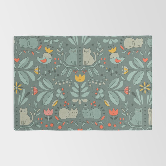 Swedish Folk Cats Rug Gallery Image 2