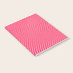 Ultra Fine Stripes Preppy Pink and Red Horizontal Pattern Notebook Gallery Image 2