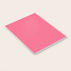 Ultra Fine Stripes Preppy Pink and Red Horizontal Pattern Notebook Gallery Image 3
