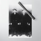 The Syndicate - 'Lucky' Luciano & New York gangsters Ed Diamond, Jack Diamond, & Fatty Walsh black and white photography / photographs Wrapping Paper Gallery Image 1