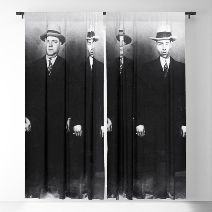The Syndicate - 'Lucky' Luciano & New York gangsters Ed Diamond, Jack Diamond, & Fatty Walsh black and white photography / photographs Window Curtain Gallery Image 5