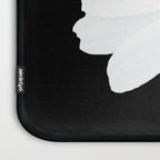 Large White Daisy on Black Background #decor #society6 #buyart Laptop Sleeve Gallery Image 3