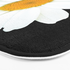 Large White Daisy on Black Background #decor #society6 #buyart Bath Mat Gallery Image 3