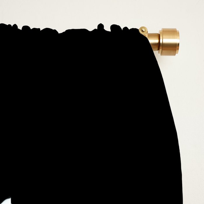 Large White Daisy on Black Background #decor #society6 #buyart Window Curtain Gallery Image 2