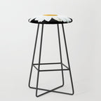Large White Daisy on Black Background #decor #society6 #buyart Stool Gallery Image 1