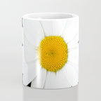 Large White Daisy on Black Background #decor #society6 #buyart Coffee Mug Gallery Image 4