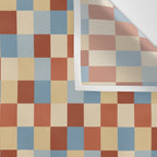 Bold Retro Checks Pattern - Small XX Wall Tapestry Gallery Image 3