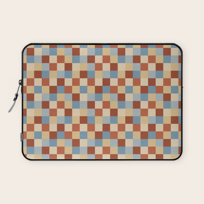 Bold Retro Checks Pattern - Small XX Laptop Sleeve Gallery Image 1