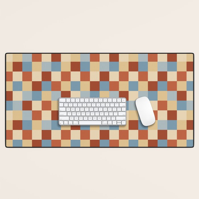 Bold Retro Checks Pattern - Small XX Desk Mat Gallery Image 1