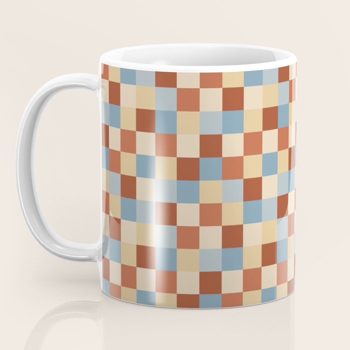 Bold Retro Checks Pattern - Small XX Coffee Mug Gallery Image 3