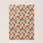 Bold Retro Checks Pattern - Small XX Stationery Card Gallery Image 2