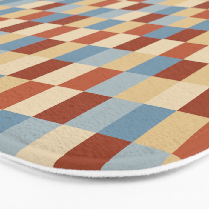 Bold Retro Checks Pattern - Small XX Bath Mat Gallery Image 3