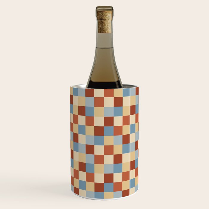 Bold Retro Checks Pattern - Small XX Wine Chiller Gallery Image 1