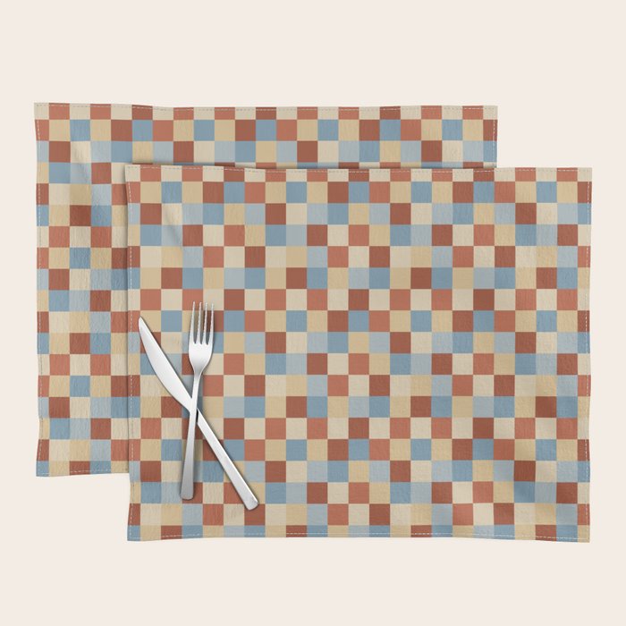 Bold Retro Checks Pattern - Small XX Placemat Gallery Image 1