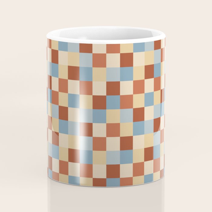 Bold Retro Checks Pattern - Small XX Coffee Mug Gallery Image 4