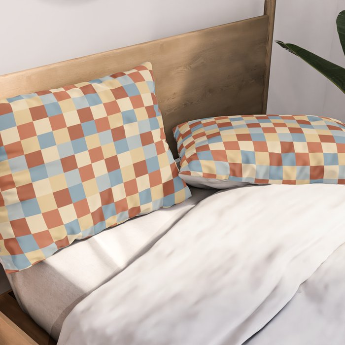 Bold Retro Checks Pattern - Small XX Pillow Sham Gallery Image 2